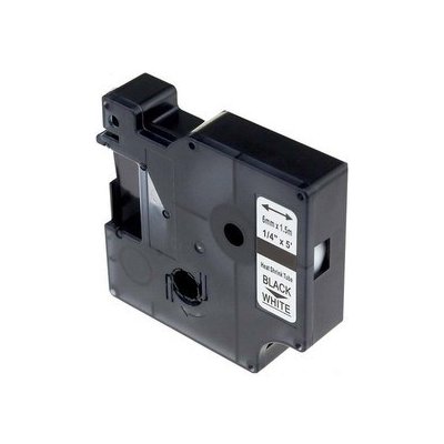 Kompatibilní páska s Dymo 18051, S0718260 6mm x 1, 5m černý tisk / bílý podklad – Zboží Živě