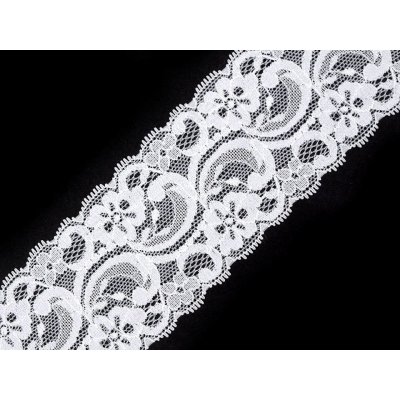 Elastická krajka / vsadka šíře 55 mm, střední, 3 bílá – Zboží Mobilmania