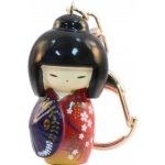 Přívěsek na klíče panenka Kokeshi Kasa Red – Zboží Dáma