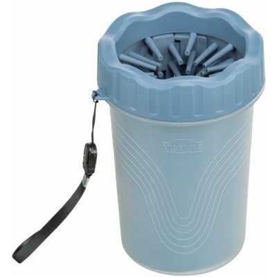Trixie Tlapkomyčka M-L silikon/plast modrá – Zboží Dáma