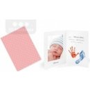 3D Memories Oznámení o narození miminka pro otisky ručiček i nožiček a fotografii miminka Růžové s obálkou