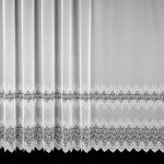 Brilltex Žakárová záclona 727, ornamenty v pruzích, s bordurou, bílá, výška 145cm (v metráži) – Hledejceny.cz