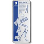 STAEDTLER Rýsovací sada kružítko pravítka pryž ořezávátko 557 10 – Sleviste.cz