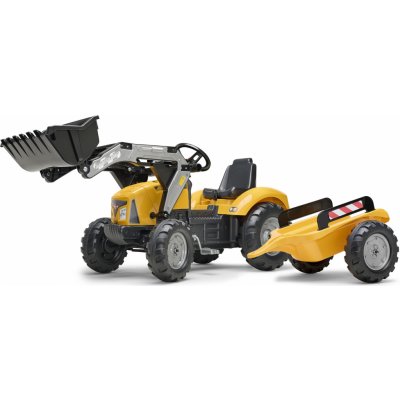 Falk šlapací traktor SUPER LOADER 2025AM s nakladačem a přívěsem žlutý – Sleviste.cz