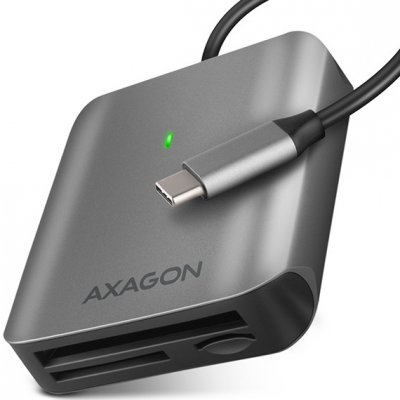 AXAGON CRE-S3C, USB-C 3.2 Gen 1 - SUPERSPEED čtečka karet 3-slot & lun SD/microSD/CF, podpora UHS-II