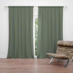 Sablio Závěs Vojenská zelená 2: 2ks 140x250cm – Zboží Mobilmania