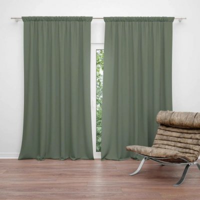 Sablio Závěs Vojenská zelená 2: 2ks 140x250cm – Zboží Mobilmania