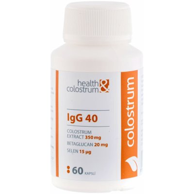 Health&colostrum IgG40 Colostrum + Betaglukan + Selen 60 kapslí