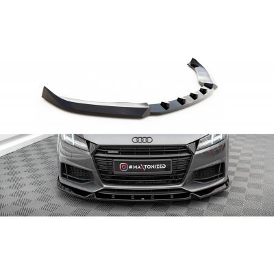 Maxton Design spoiler pod přední nárazník ver.2 pro Audi TT S 8S, černý lesklý plast ABS