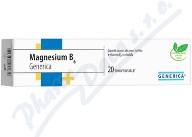 Generica Magnesium B6 20 tablet od 76 Kč - Heureka.cz