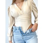 Dámske béžové saténové body s výstrihom – Hledejceny.cz