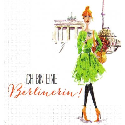 Ubrousek 33x33cm Jsem z Berlína – Zboží Dáma