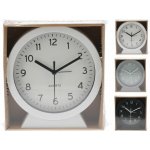 hodiny d16cm-budík, černé/bílé/šedé, 3barvy,kulaté – Hledejceny.cz