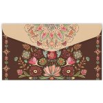 ARGUS Plastová obálka s drukem DL Floral scape, tmavě hnědá 16410389 – Zboží Živě