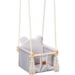 Baby Nellys stylová houpačka Velvet šedá – Zboží Dáma