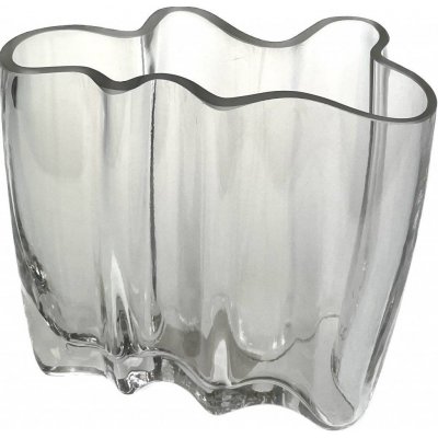 Váza sklo ČIRÁ 18 CM VLNITÁ – Hledejceny.cz