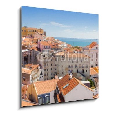 Obraz 1D - 50 x 50 cm - Panoramic of Alfama rooftops, Lisboa, Portugal Panoramatické střechy Alfama, Lisboa, Portugalsko – Hledejceny.cz