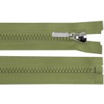 Zip kostěný dělitelný No 5 délka 60 cm - bundový s ozdobným jezdcem barva 263 zelená khaki – Hledejceny.cz