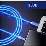 LED magnetický svítící nabíjecí kabel 2,1A pro Apple iPhone, USB-C, 1m Barva: Modrá – Hledejceny.cz