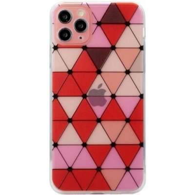 Appleking Pouzdro měkké se vzorem vitráže iPhone 11 Pro - červené – Hledejceny.cz
