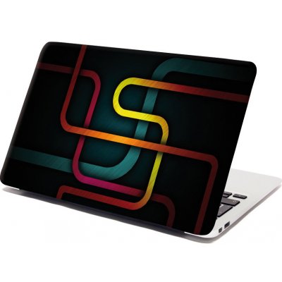 Sablio Samolepka na notebook Barevné klikyháky - 38x26 cm – Zboží Mobilmania