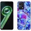 Pouzdro a kryt na mobilní telefon Realme Pouzdro mmCase Gelové Realme 9 5G - modré květy 1