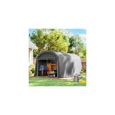 Outsunny Garážový stan 300 x 450 x 230 cm tmavě šedý – Zbozi.Blesk.cz