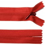 Spirálový zip no.3 skrytý nerozepínací 22cm - více barev color: 548 červená – Hledejceny.cz