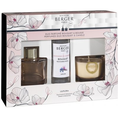Maison Berger Paris Dárková sada aroma difuzér Bolero Magnólie Liliflora 80 ml + svíčka 80 g – Zboží Dáma