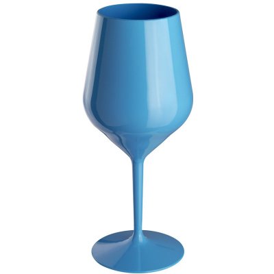 Modrá nerozbitná plastová sklenice na víno 470 ml – Zbozi.Blesk.cz