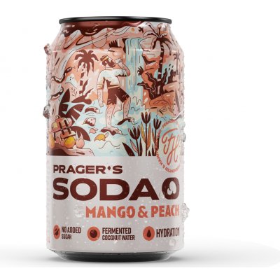 Prager's Soda Mango & Peach 12 x 330 ml – Hledejceny.cz
