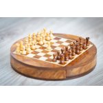 Magnetické dřevěné šachy kulaté LUX zásuvné – Zbozi.Blesk.cz