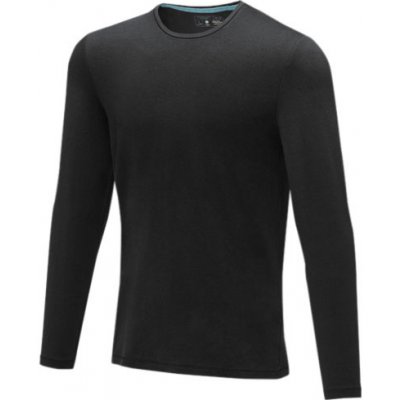 Pánské triko Ponoka s dlouhým rukávem organická bavlna černá