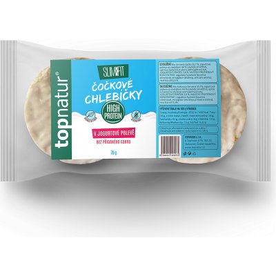 TOPNATUR Čočkové chlebíčky jogurtová poleva 70 g – Zboží Dáma