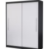 Šatní skříň Idzczak Torino 204 cm s posuvnými dveřmi Stěny černá / bílá