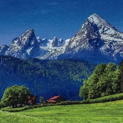 Ubrousek 33x33cm Alpy – Zbozi.Blesk.cz