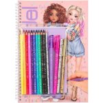 Top Model kreativní omalovánky se samolepkami a psací potřeby – Zboží Dáma