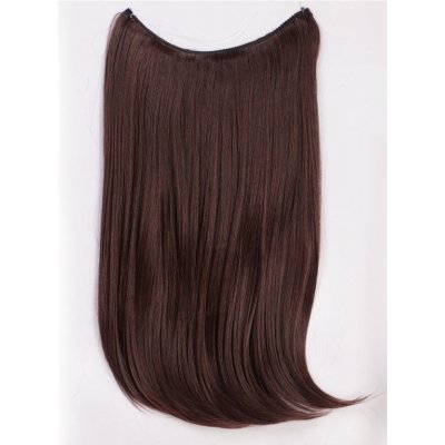 Vlasové příčesky HALO 40 cm - čokoládově hnědá – Zboží Dáma