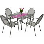 DEOKORK Zahradní kovová sestava CORINA II. 1+4 Stůl 105x105 cm – Hledejceny.cz