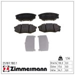 Sada brzdových destiček, kotoučová brzda ZIMMERMANN 25187.180.1