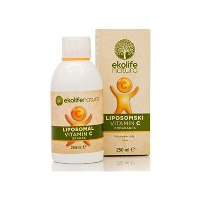 EKOLIFE NATURA Liposomal Vitamin C 500mg 250ml pomeranč (Lipozomální vitamín C)