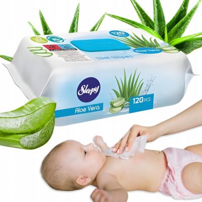 Sleepy Vlhčené Ubrousky Aloe vera 120 ks – Zboží Dáma
