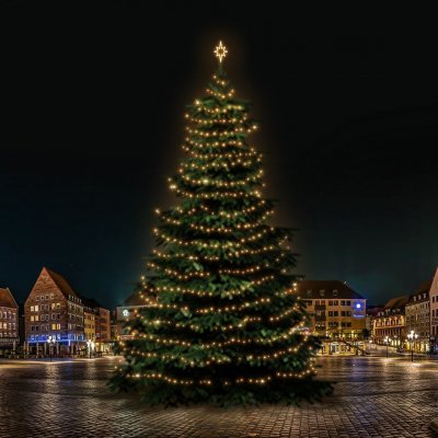 DECOLED LED světelná sada na vánoční stromy vysoké 21-23 m teplá bílá – Hledejceny.cz