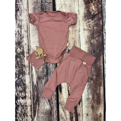 Lambio Rostoucí letní MERINO komplet KR Dusty Rose – Zboží Dáma