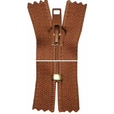 Spirálový zip, nedělitelný - 20cm - hnědý - YKK - BALENÍ 10 ks – Hledejceny.cz