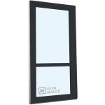 Kömmerling balkonové dveře 70 AD s příčkou pravé antracit/antracit 90 x 210 cm s klikou+ PVC rám – Hledejceny.cz