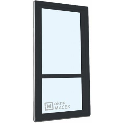 Kömmerling balkonové dveře 70 AD s příčkou pravé antracit/antracit 90 x 210 cm s klikou+ PVC rám – Hledejceny.cz