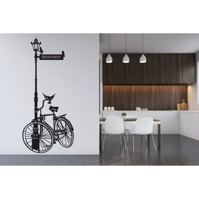 Lepy.cz Samolepka na zeď Lampa- Kolo rozměry 40x90cm Černá – Zboží Mobilmania