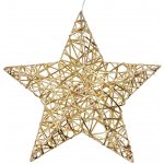 Home Styling Decoration Svítící zlatá hvězda 30 cm, 20 LED s časovačem – Hledejceny.cz
