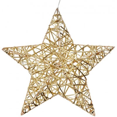 Home Styling Decoration Svítící zlatá hvězda 30 cm, 20 LED s časovačem – Hledejceny.cz
